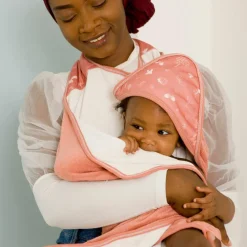 Baby to Love Serviette tablier de bain papillon Pink Forest Bambou