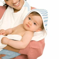 Serviette tablier de bain papillon Marinière|Baby to Love New