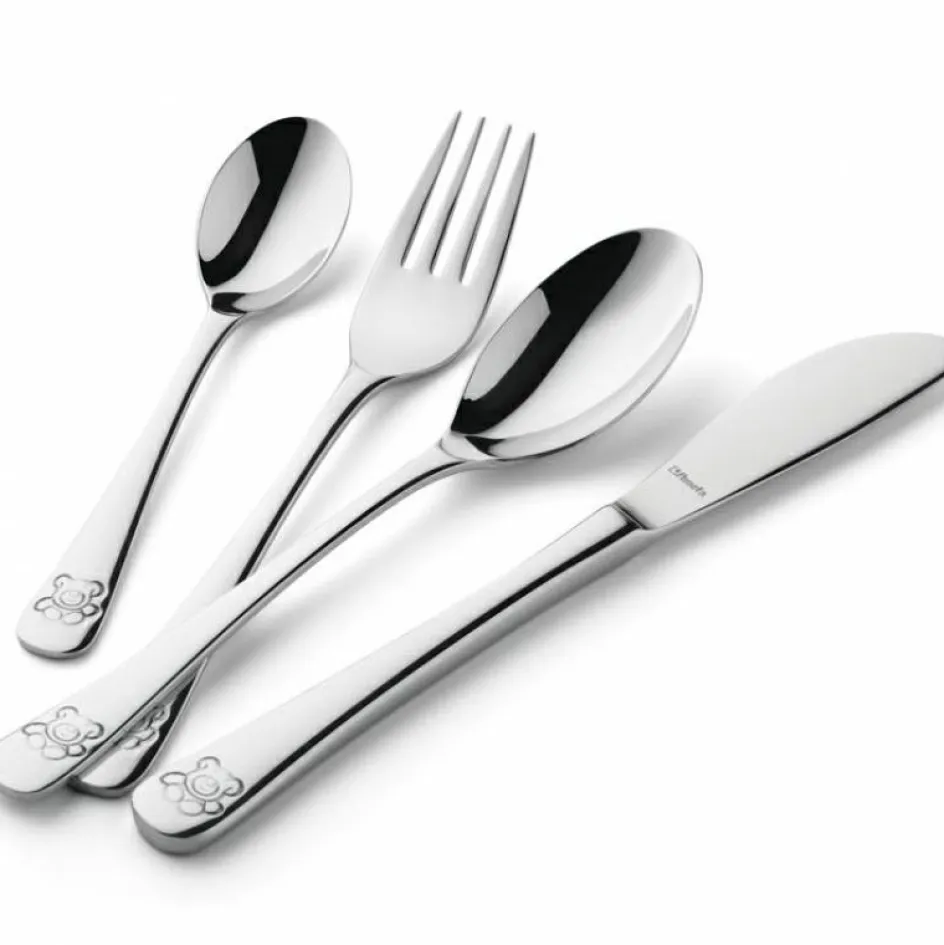 Set 4 couverts Ourson (inox)|Daniel Crégut Discount