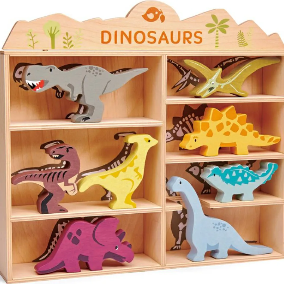 Outlet Tender Leaf Set animaux en bois Dinosaures