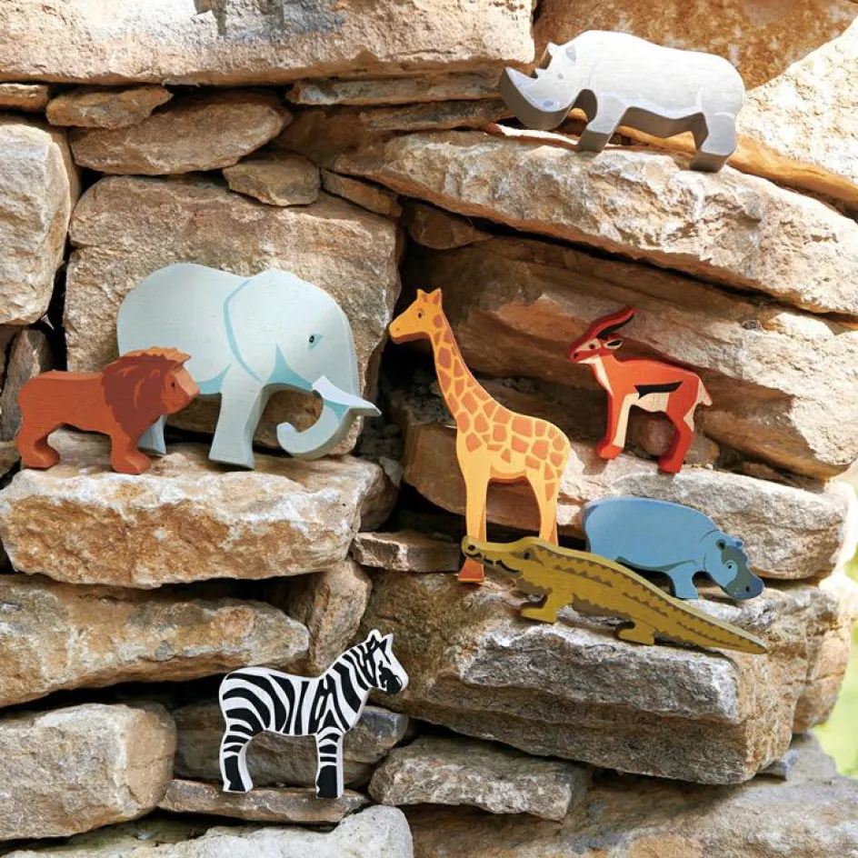 Set animaux en bois Safari|Tender Leaf Online