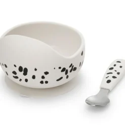 Set bol et cuillère en silicone Dalmatian Dots|Elodie Details Best