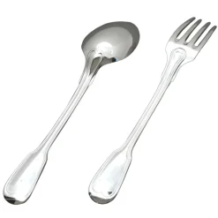 Clearance Daniel Crégut Set de 2 couverts bébé Filet ancien personnalisable dans son coffret (métal argenté)