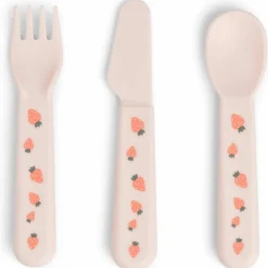 Clearance Done by Deer Set de 3 couverts Foodie Tiny farm Rose