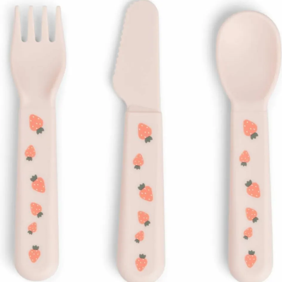 Clearance Done by Deer Set de 3 couverts Foodie Tiny farm Rose