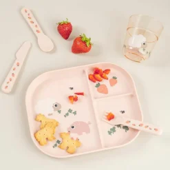 Clearance Done by Deer Set de 3 couverts Foodie Tiny farm Rose