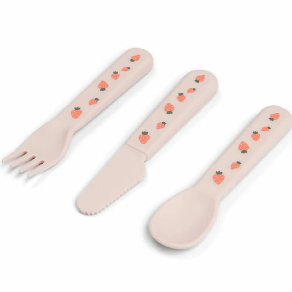 Clearance Done by Deer Set de 3 couverts Foodie Tiny farm Rose