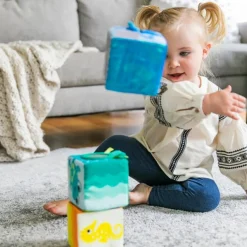 Sale Baby Einstein Set de 4 cubes souples Explore & Discover