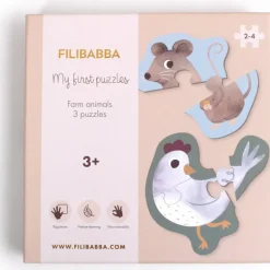 Sale Filibabba Set de 3 puzzles Mes premiers puzzles Animaux de la ferme