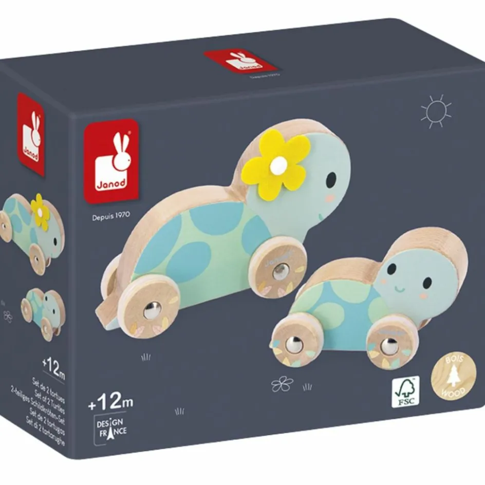 Set de 2 tortues à pousser Pure|Janod Hot