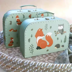 Set de 2 valisettes de rangement Amis de la forêt|A Little Lovely Company Hot