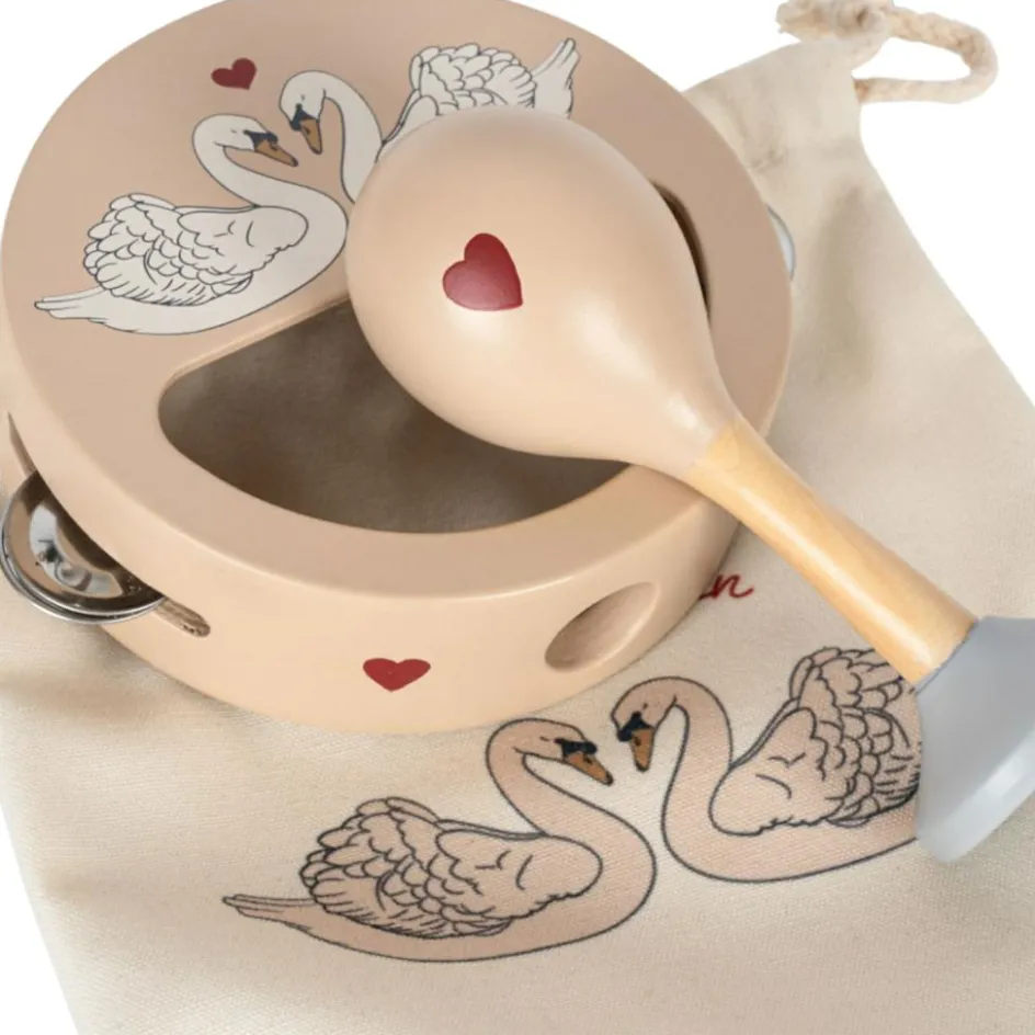 New Konges Slojd Set de musique en bois Cygne