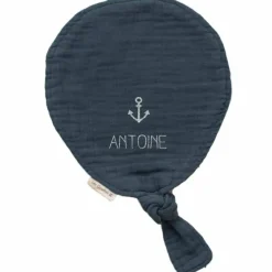 Set de naissance Doudou ballon et anneau de dentition Bleu pétrole (personnalisable)|Les Griottes Discount