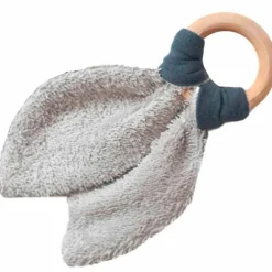 Set de naissance Doudou ballon et anneau de dentition Bleu pétrole (personnalisable)|Les Griottes Discount