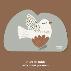 Set de table colombe Lili Rose personnalisable|Charlie et Suzie Sale