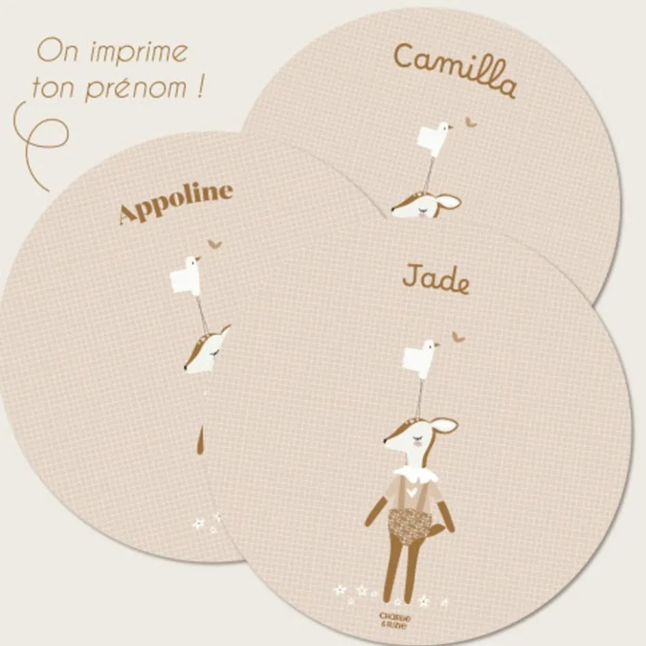 Discount Charlie et Suzie Set de table Faon personnalisable