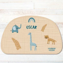 Clearance Charlie et Suzie Set de table Isidore Animaux personnalisable