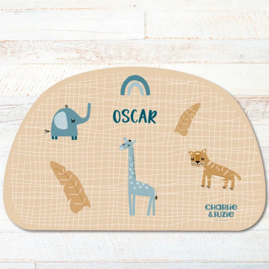 Clearance Charlie et Suzie Set de table Isidore Animaux personnalisable
