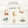 Clearance Charlie et Suzie Set de table Mes Dinos Paolo personnalisable