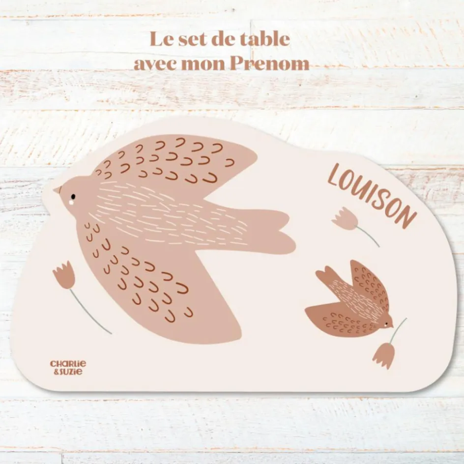 Sale Charlie et Suzie Set de table Paloma Palombes personnalisable