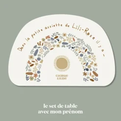 Discount Charlie et Suzie Set de table Rainbow Lili Rose personnalisable