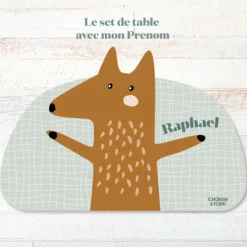 Sale Charlie et Suzie Set de table Renard Edgar personnalisable