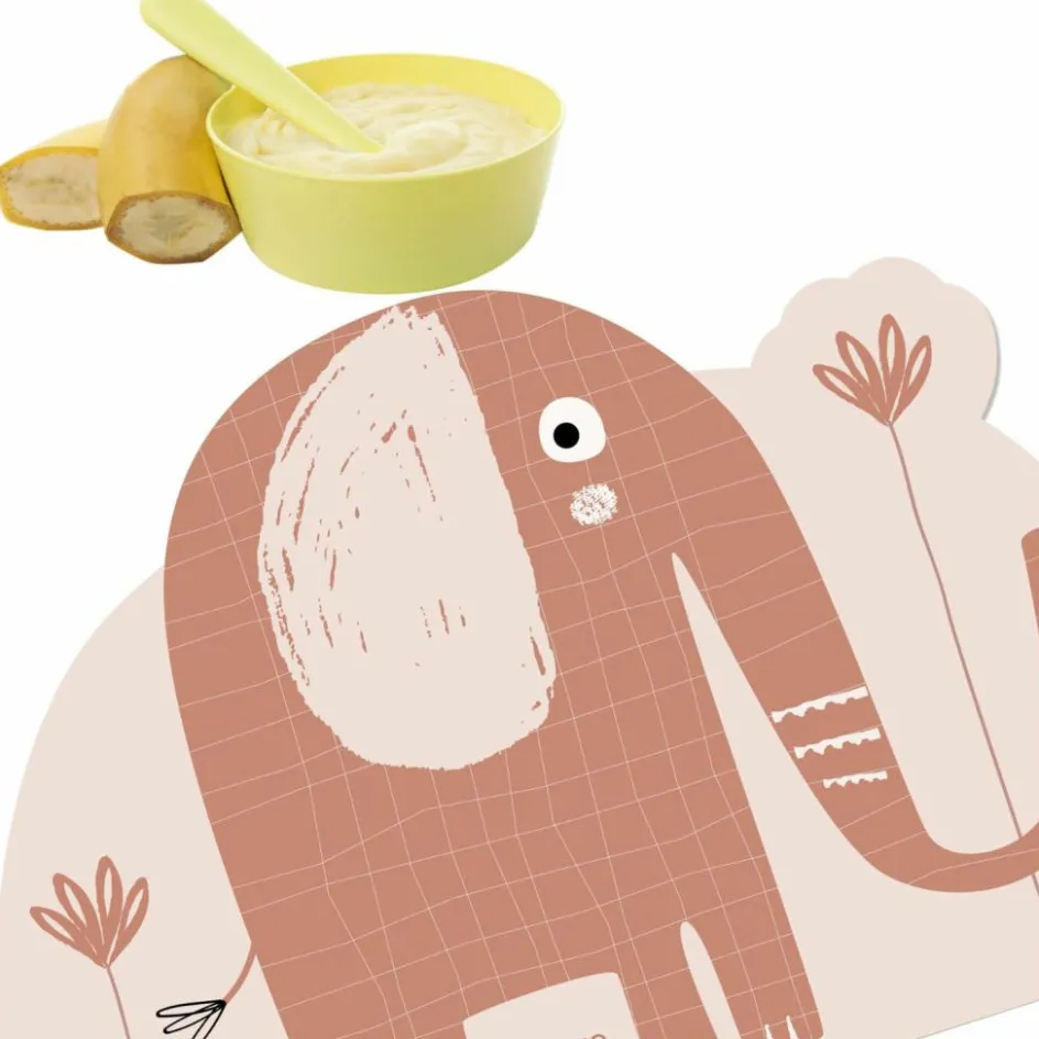 Clearance Charlie et Suzie Set de table Sofia Éléphant personnalisable