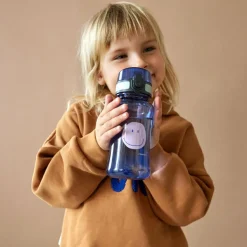 Sale Lässig Set lunchbox et gourde Little Gang Caramel-blue