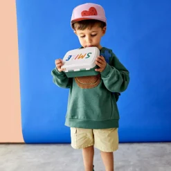 Sale Lässig Set lunchbox et gourde Little Gang Ocean green