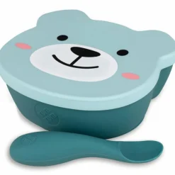 Clearance TUM TUM Set repas en silicone Ourson Bleu (4 pièces)