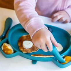 Clearance TUM TUM Set repas en silicone Ourson Bleu (4 pièces)