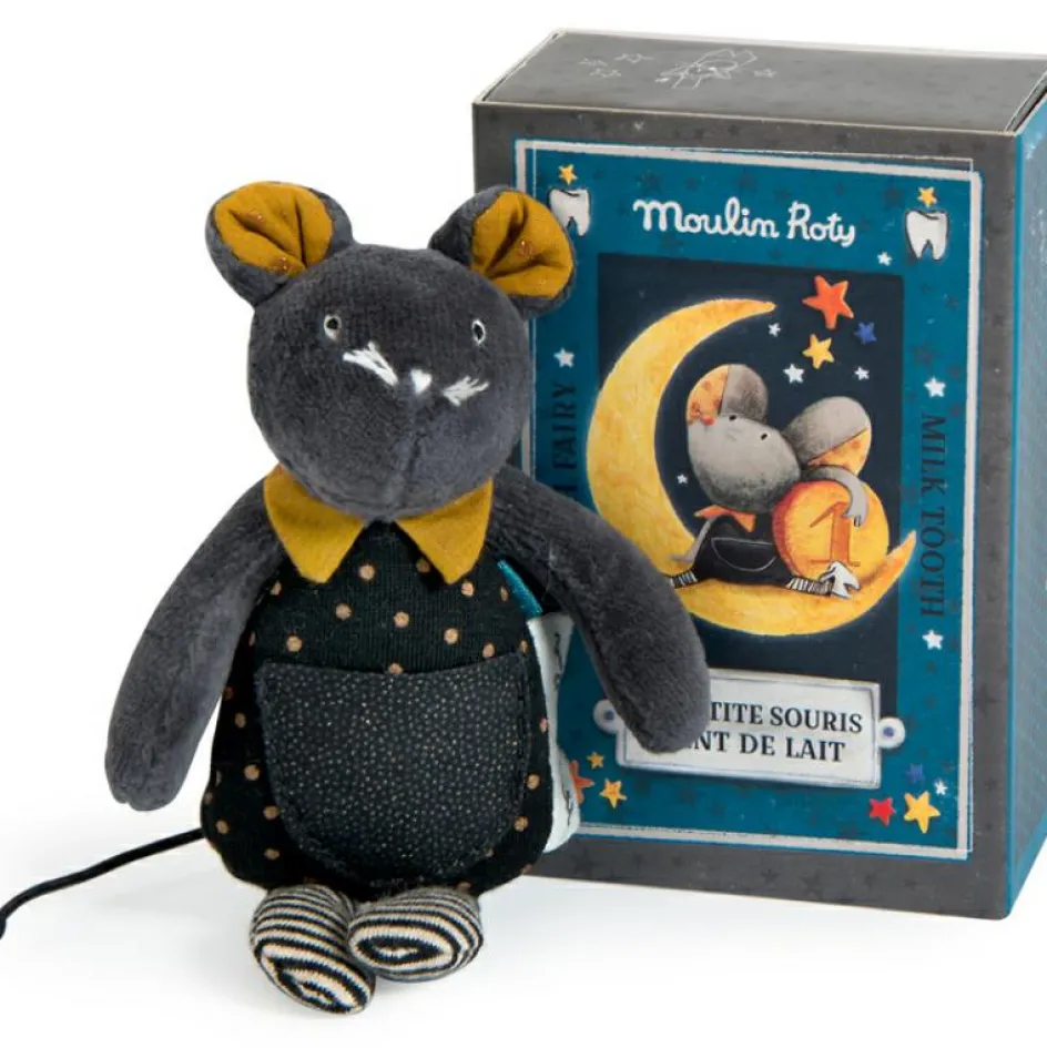 Souris dent de lait Les Moustaches (13 cm)|Moulin Roty Sale