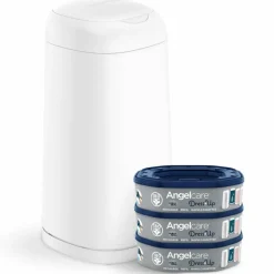 Starter pack poubelle à couches Dress up + 3 recharges|Angelcare Discount