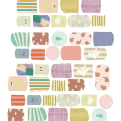 New Mimi'lou Sticker frise murale Fanions Color