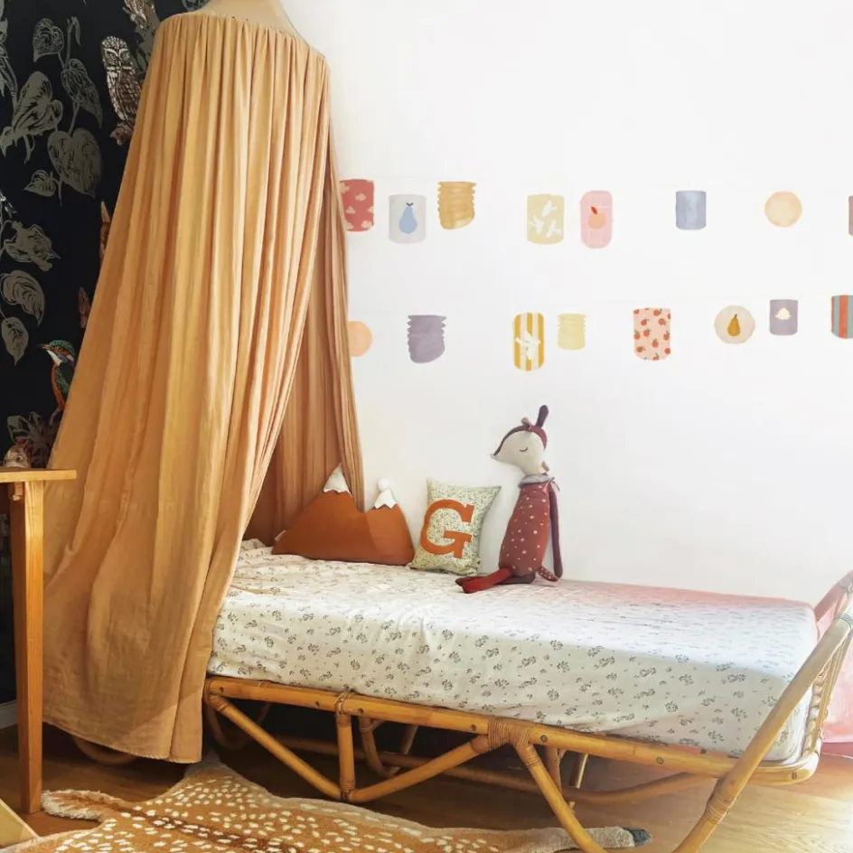 Sticker frise murale Lampions Crème|Mimi'lou Sale