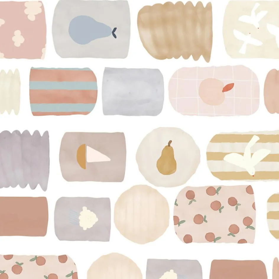 Sticker frise murale Lampions Crème|Mimi'lou Sale