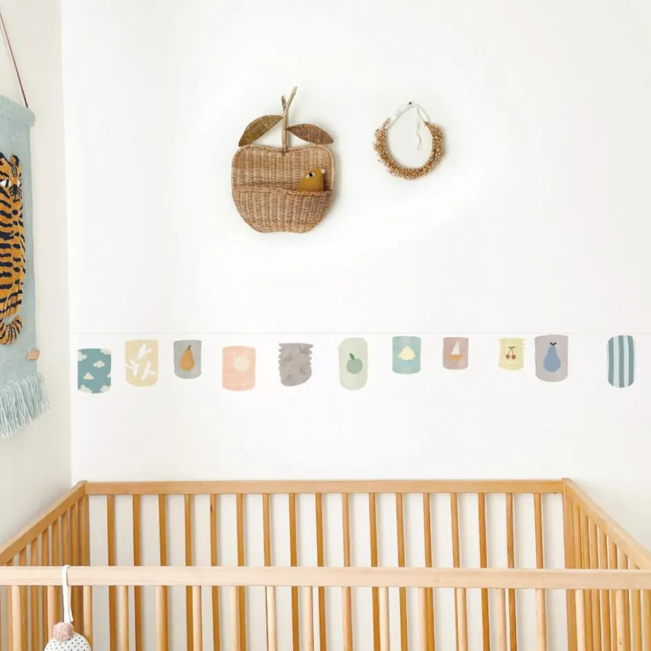 Sticker frise murale Lampions Bleus|Mimi'lou Best