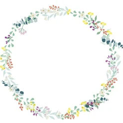 Sticker Grande couronne fleurie Liv (80 x 80 cm)|Mimi'lou Online