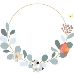 Sticker Grande couronne fleur Jill (80 x 80 cm)|Mimi'lou Sale