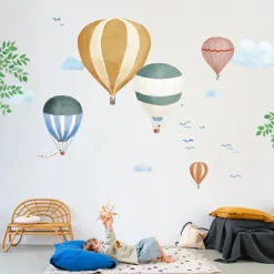 Stickers géants Montgolfière aquarelle|Mimi'lou Outlet