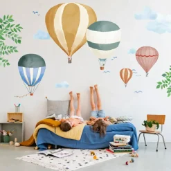 Stickers géants Montgolfière aquarelle|Mimi'lou Outlet