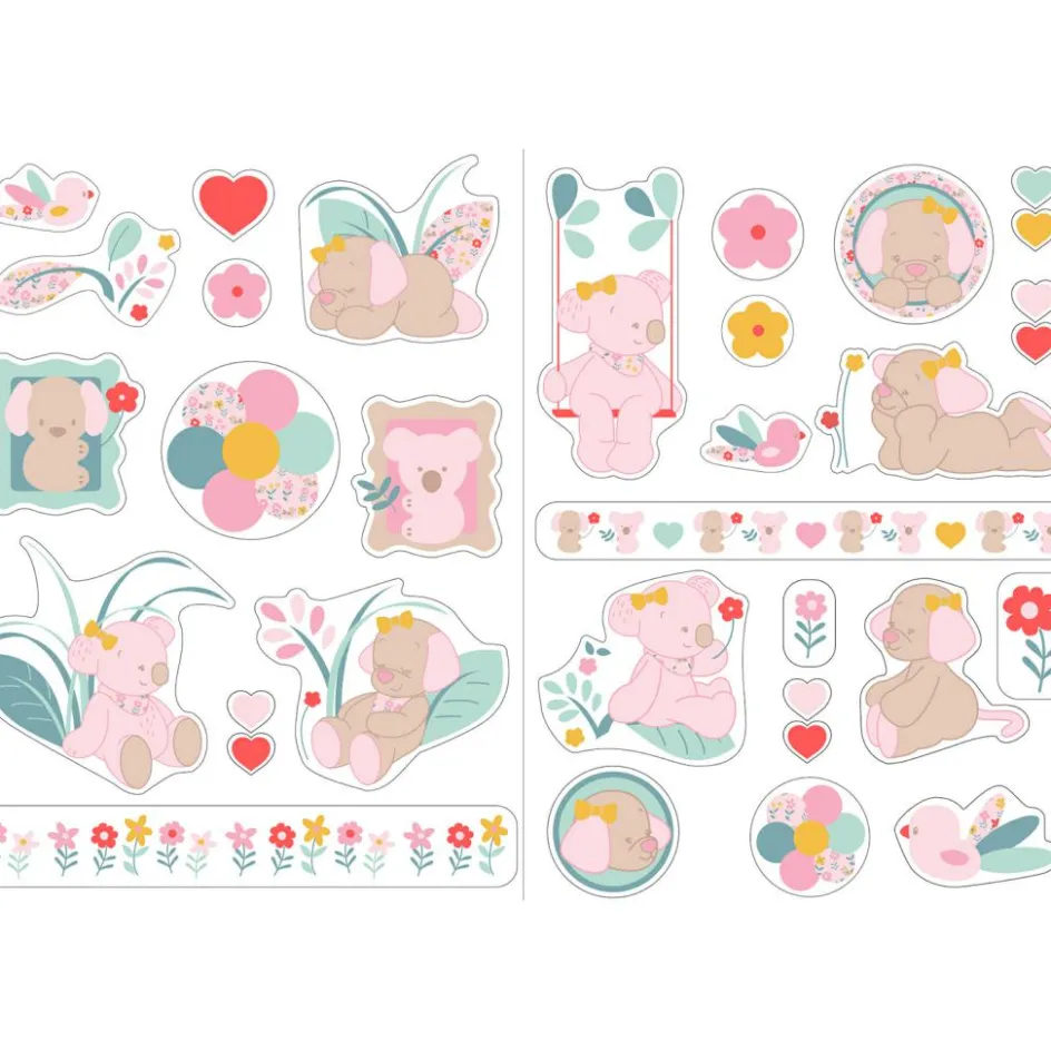 New Nattou Stickers muraux Iris & Lali