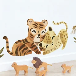 Online Lilipinso Stickers muraux Tigre et léopard (70 x 34 cm)