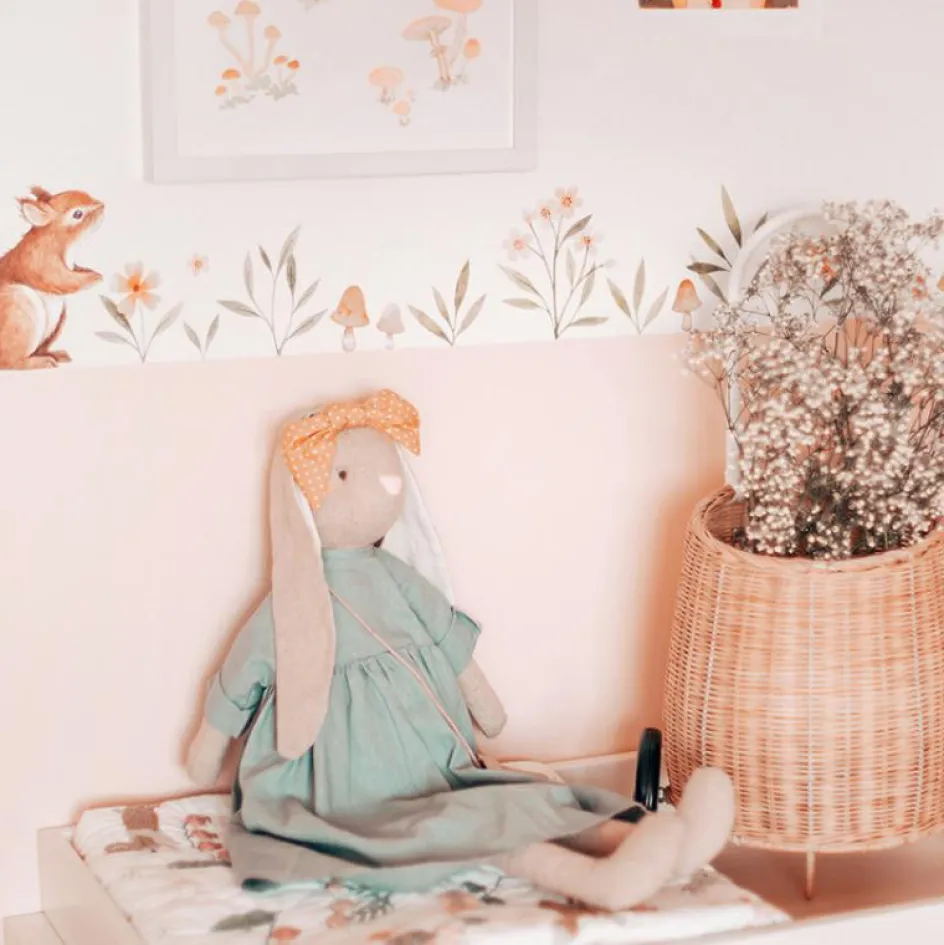 Discount Lilipinso Stickers Oh deer fleurs oranges et jaunes (29,7 x 42 cm)