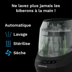 New babybrezza Stérilisateur et sécheur Bottle Washer Pro noir