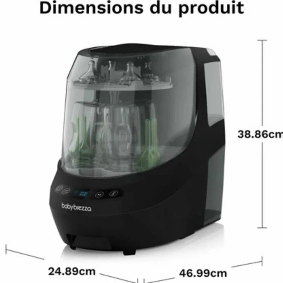 New babybrezza Stérilisateur et sécheur Bottle Washer Pro noir