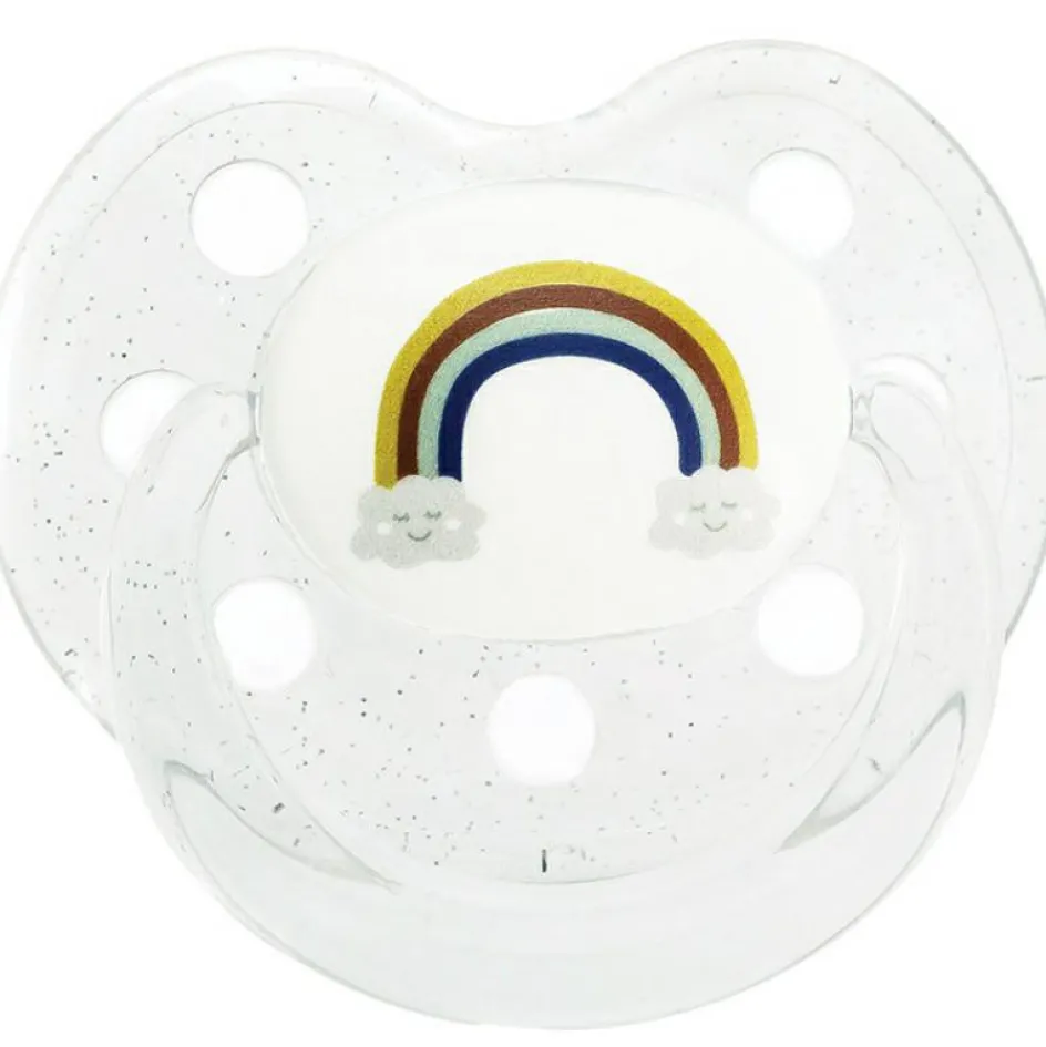 Sucette bébé physiologique Rainbow Arc-en-ciel (6 mois et +)|Le Biberon Français Best