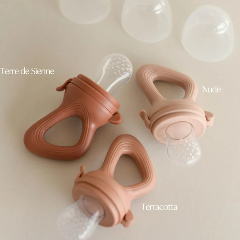 Sucette grignoteuse terre de sienne avec 4 embouts|Zakuw Online