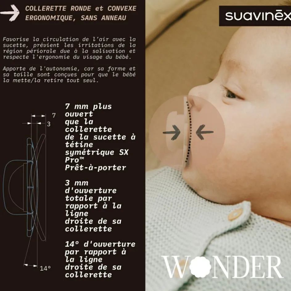 Sucette réversible SXPRO 6-18 mois Wonder Viva Maganta|Suavinex Online