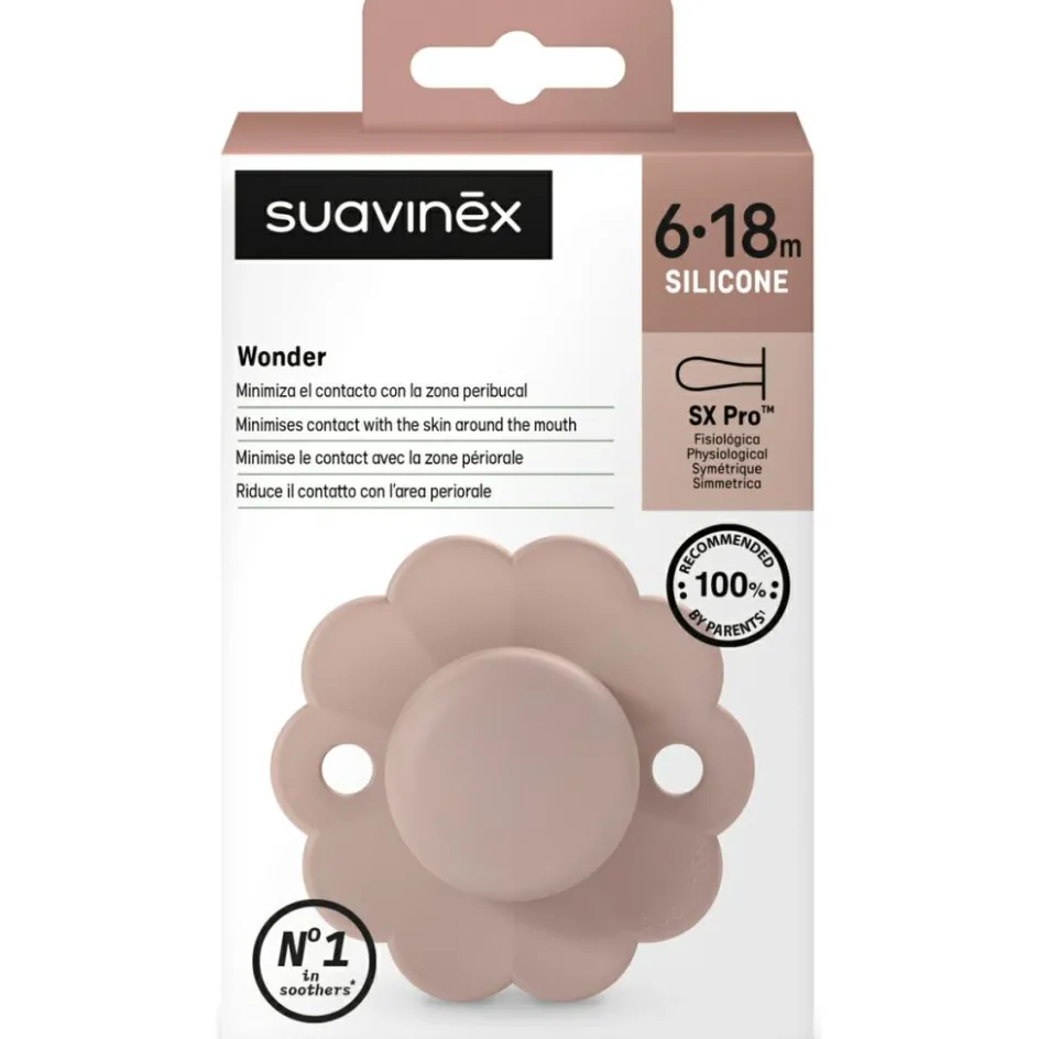 Sucette réversible SXPRO 6-18 mois Wonder Pale Mauve|Suavinex Online